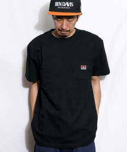 Z581 BEN DAVIS ベンデイビス 半袖 ポケット Tシャツ L ブラック ゴリラ アイコン ピスネーム ワーク アメカジ カジュアル BENS POCKET TEE