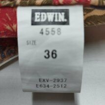C31 EDWIN エドウィン ハーフ パンツ 4558 ジップフライ ボタニカル メンズ ホワイト サイズ 36 オールシーズン_画像4