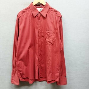 C38 VOLCOM TAILORED SHIRT ボルコム 長袖 シャツ 襟 羽織 ドット 総柄 コットン メンズ レッド メンズ サイズ L