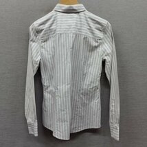 C50 Brooks Brothers ブルックスブラザーズ 長袖 ボタンダウン シャツ ストライプ 刺繍 羽織 コットン レディース ホワイト サイズ 4_画像5