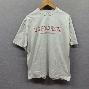 C93 U.S. POLO ASSN. ユーエスポロアッスン 別注 オーバーサイズ 刺繍 アソート 半袖 Tシャツ レディース グレー フリーサイズ