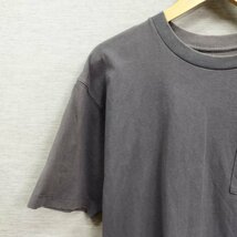 C168 DANTON ダントン Tシャツ 半袖 カットソー 胸ポケット ワンポイント ワッペン カジュアル メンズ グレー系 サイズ 44_画像3