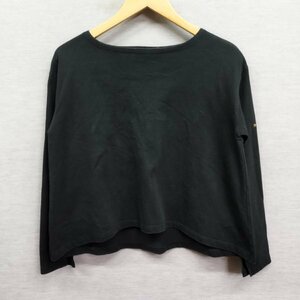 C208 KHA:KI カーキ 長袖 カットソー 01 ブラック F/S BASQUE SHIRT クルーネック プルオーバー ボックスシルエット シンプル 無地