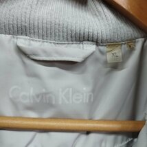 C229 Calvin Klein カルバンクライン キルティング コート アウター フード 取り外し可 ファー レディース グレー サイズ XL_画像7