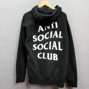 C324 ANTI SOCIAl SOCIAL CLUB アンチソーシャルソーシャルクラブ ジップアップ パーカー M ブラック INDEPENDENT ストリート