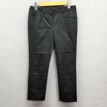 C243 theory luxe セオリーリュクス テーパード パンツ 34 ブラック クロップド KARITHA ストレッチ シンプル オフィス カジュアル_画像1