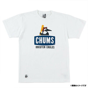 C367 CHUMS チャムス × 東北 楽天 ゴールデンイーグルス コラボ 半袖 Tシャツ L ホワイト スポーツ 野球 アウトドア グッズ