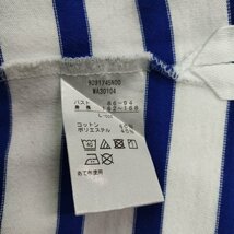 C368 canterbury カンタベリー 半袖 カットソー Tシャツ L ホワイト ブルー ボーダー イージーケア 速乾性 クルーネック ワンポイント_画像9