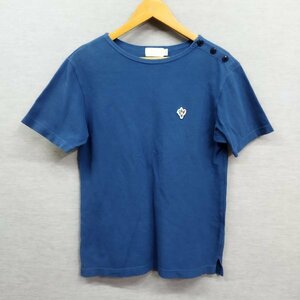 C438 Arvor Maree アルボーマレー 半袖 Tシャツ カットソー ボタン ワンポイント 日本製 メンズ ブルー サイズ 1 オールシーズン