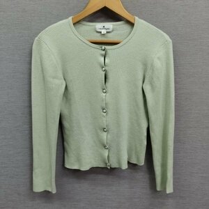 C501 courrges Courreges no color cardigan Tiffany blue light blue casual office lady's size 38