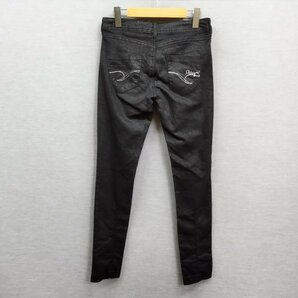 C468 Desigal デシグアル パンツ 28 ブラック ペイズリー パターン 総柄 ストレッチ ストレート ジッパーフライ レディース ポケット 刺繍の画像5