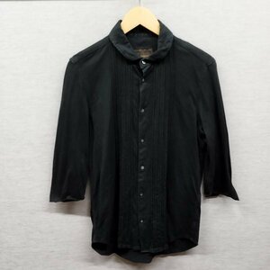 C595 EGO TRIPPING エゴトリッピング シャツ 長袖 七分袖 襟 羽織 コットン メンズ ブラック サイズ M オールシーズン
