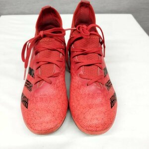 C536 adidas アディダス ジュニア スパイク シューズ PREDATOR FREAK サッカー フットサル キッズ レッド ブラック サイズ US 1 1/2