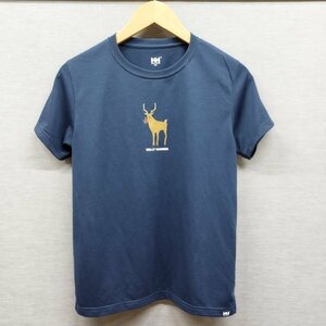 C642 HELLY HANSEN ヘリーハンセン 半袖 カットソー Ｔシャツ 吸汗速乾性 ポリエステル トナカイ 動物 レディース ネイビー サイズ WM