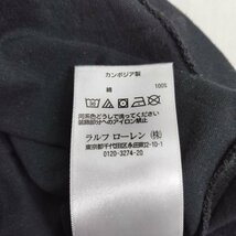 Z605 POLO RALPH LAUREN ポロ ラルフローレン レディース Tシャツ 半袖 カットソー ブラック 無地 ワンポイント Vネック サイズ XL 古着_画像8