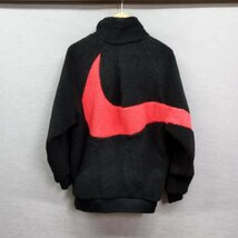 Z705 NIKE ナイキ BIG SWOOSH BOA JACKET M ブラック レッド リバーシブル ボア ジャケット スポーツ ストリート スウッシュ ロゴ_画像7