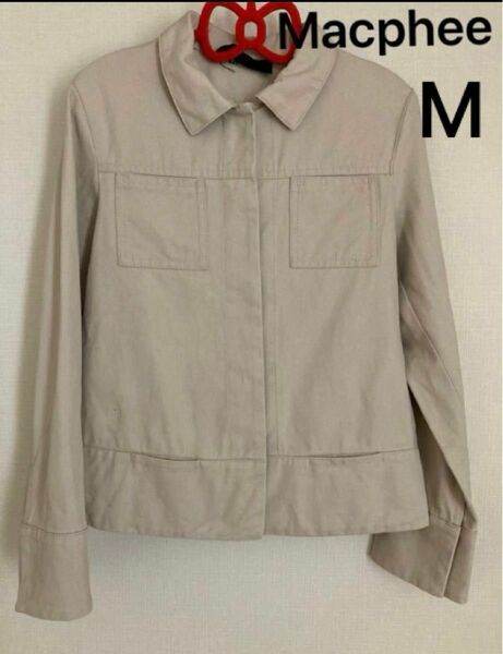 日本製Macphee美品ジャケット　アウター　コード長袖レディース洋服M サイズ