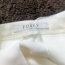 【極美品】FOXEY フォクシーブティック スカート ミントクロス チェック シルク混 ホワイト 38 M_画像6