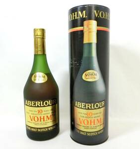 1000円スタート 酒 SCOTCH WHISKY ABERLOUR V.O.H.M. 10年 PURE MALT 700ml 43％ スコッチ アベラワー 未開栓 箱付 2 酒B529