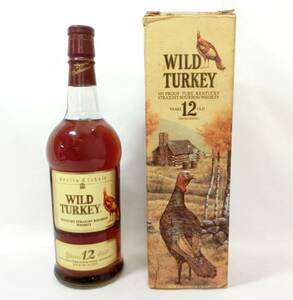 1000円スタート 酒 BOURBON WHISKEY WILD TURKEY 12年 750ml 50.5％ バーボン ワイルドターキー 未開栓 箱付 IKS 酒B522