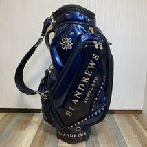 St ANDREWS　セントアンドリュース　エナメル　３点式ショルダー　キャディバッグ　管理番号O-1068_画像2