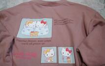 ☆レディース☆HELLOKITTY ♪50周年！可愛いキティちゃんおやすみタイム♪イラスト入りピンク色長袖トレーナーです(o^―^o)サイズＬ☆_画像2