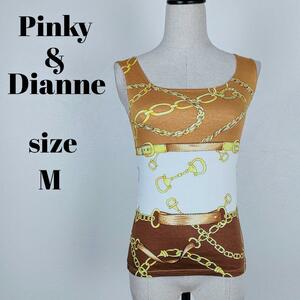 【a127】Pinky&Dianne 美品 ノースリーブ トップス M チェーン