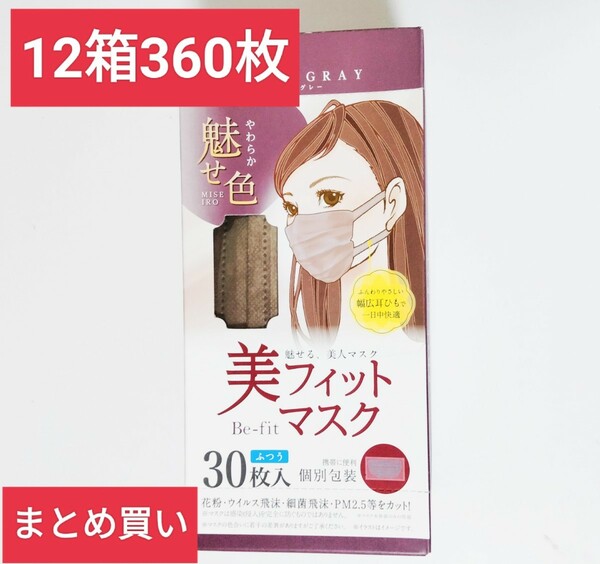 まとめ買い　美フィットマスク　30枚入り×12箱　 ふつう