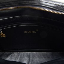 CHANELシャネルプルチャーム付き ダブルチェーンショルダー オーストリッチ 黒（ゴールド金具）ショルダーバッグ ミニショル_画像9