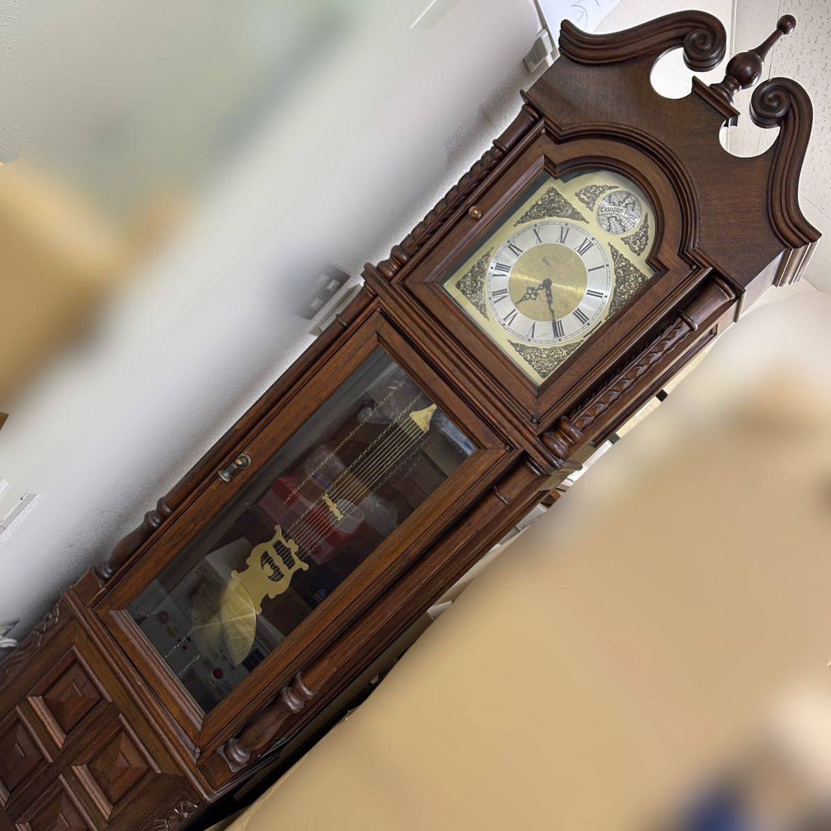 tempus fugit 高級 ホールクロック 時計 柱時計 - 群馬県の家具