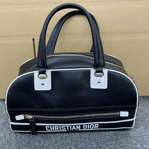 513.◎1円スタート◎Christian Dior クリスチャンディオール VIBE スモールボウリング ハンドバッグ 黒 ブラック レディース【111563】