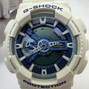 ★1円スタート★CASIO カシオ G-SHOCK Gショック メンズ 腕時計 GA-110WB デジタル クォーツ 不動 ホワイト×ブルー 中古品