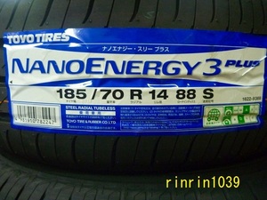 【送料無料】夏タイヤ　2024年製　 TOYO NANO ENERGY03+ 185/70R14 ４本セット税込￥26,800-