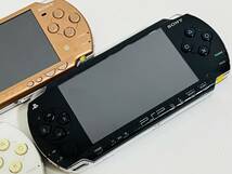 〇L300 PSP本体 まとめて3台 PSP1000/PSP2000 マットブロンズ(メモリースティック付) ホワイト ブラック 動作確認済_画像3