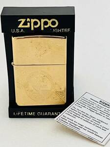 〇L263 未使用 Zippo ジッポー GUAM SEAL グアム ゴールドカラー オイルライター シール付き 喫煙具