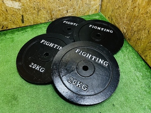 FIGHTING ROAD ファイティングロード バーベルプレートセット 15Kg×2/20Kg×2/計70Kg 穴径28mm 「S17322」