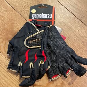  new goods unused! Gamakatsu L go grip glove (3ps.@ cut ) GM-7289 (L) selling out!
