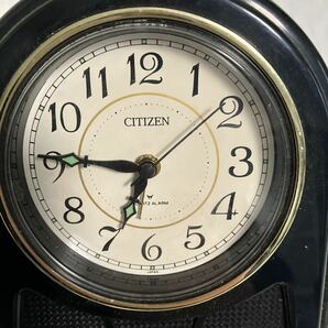 e267-60 置時計 CITIZEN 目覚まし時計 レトロ リズム時計工業 シチズン ラジオ AM FM アラーム 動作未確認 アンティーク風の画像2