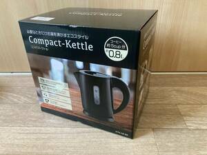  free shipping new goods unopened compact kettle black 0.8L KTK-08BK black electric kettle empty .. prevention function hiro* corporation 