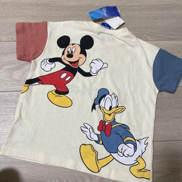 新品 未使用 Tシャツ 100cm ディズニー ミッキー Disney 100 半袖 しまむら ドナルド リトシー