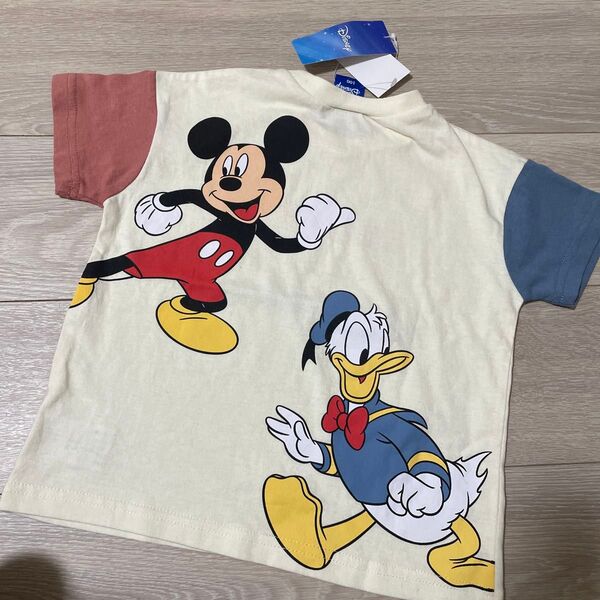 新品　未使用　Tシャツ 100cm ディズニー ミッキー Disney 100 半袖 しまむら　ドナルド　リトシー