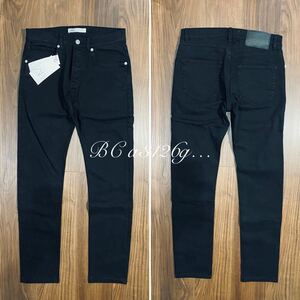 新品 ZARA denimwear ストレッチデニムパンツ EUR38 US30 BLACK メンズ ザラ パンツ ボトムス ボタンフライ タグ付き