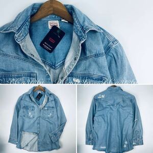 【未使用品 廃盤】 Levi's OVERSIZED FIT DENIM SHIRT JPN Mサイズ メンズ リーバイス デニムシャツ トップス アウター 定価11000円 