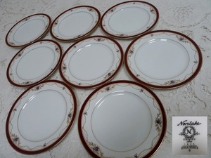 (☆BM)Noritake/ノリタケ SILK ROAD/シルクロード 18㎝ プレート 8枚 皿 ＃1425 レトロ 洋食器 オールドノリタケ 業務用 飲食店 大量