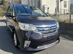 修復歴無し！H25年セレナハイウェイスターG S-HYBRID車検8年3月まで！両側パワースライドフルセグナビ！