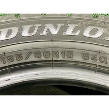 2022年製 9分山 ダンロップ WINTERMAXX WM02 185/60R15 84Q 1本/札幌市手渡し可/中古スタッドレスタイヤ(冬タイヤ) ヤリス F_70_画像6