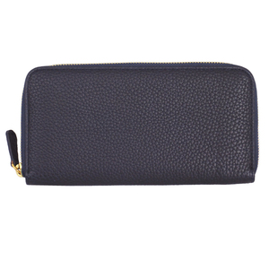  Etro purse lady's ETRO round fastener long wallet type pushed . leather navy series 1G217 3996 7000