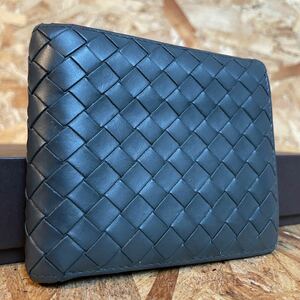 1円~美品 ボッテガヴェネタ イントレチャート ラウンドファスナー BOTTEGA VENETA 長財布 小銭入れ 新型 ラムレザー■二つ折り 