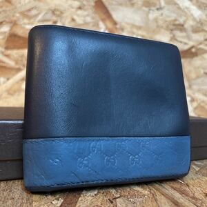 1円〜【良品】 GUCCI グッチ マーモント GG ウォレット メンズ 長財布 インターロッキング ラウンドファスナー ２つ折り 