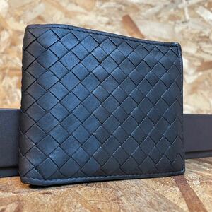 1円~美品 ボッテガヴェネタ イントレチャート ラウンドファスナー BOTTEGA VENETA 財布 小銭入れ 新型 ラムレザー■二つ折り■バイカラー